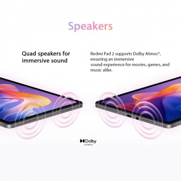 Планшетний комп’ютер Xiaomi Redmi Pad 2 Wi-Fi (8 + 256 Гб, Global Version) Планшетний комп’ютер Xiaomi Redmi Pad 2 Wi-Fi (8 + 256 Гб, Global Version), 25040RP0AG, металевий корпус, MediaTek Helio G100-Ultra, оперативна пам’ять 8 Гб (LPDDR4X), постійна пам’ять 256 Гб (UFS 2.2), слот для карт пам'яті до 2 Тб, екран 11'' 2,5K IPS, 10 біт, частота 90 Гц, основна камера: 8 МП, Wi-Fi 5, Bluetooth 5.3, OTG, AAC / SBC / LDAC, чотири стереодинаміка, Dolby Atmos, підтримка стилуса Redmi Smart Pen, акумулятор 9000 мА/г, USB Type-C, аудіоджек 3,5 мм, HyperOS 2, Android 15, Київ, Киев