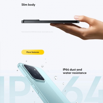 Смартфон Xiaomi Poco C85 NFC (6 + 128 Гб, Global Version) Смартфон Xiaomi Poco C85 NFC (6 + 128 Гб, Global Version), 2 SIM-карти, 4G LTE, Helio G81-Ultra, 6 Гб RAM + 128 Гб ROM, екран 6,9'' IPS 1600 * 720, 120 Гц, камера 50 МП, акумулятор 6000 мА/г / 33 Вт, сканер відбитків пальців, Wi-Fi, Bluetooth 5.4, GPS, NFC / Google Pay, OTG, USB Type-C, 3,5 мм аудіоджек, HyperOS 2, Android 15, УКРАЇНСЬКА МОВА, GOOGLE PLAY, Київ, Киев