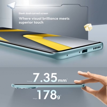 Смартфон Xiaomi Poco M8 5G (8 + 256 Гб, Global Version), 25118PC98G, IP66, 2 SIM-карти, 5G + 4G LTE, Snapdragon 6 Gen 3, 8 Гб RAM + 256 Гб ROM, екран 6,77'' Flow AMOLED, 12 біт, 120 Гц, 3200 nit, 2 основні камери 50 МП + 2 МП, селфі камера 20 МП, акумулятор 5520 мА/г / 45 Вт, сканер відбитків пальців в екрані, Wi-Fi, Bluetooth 5.1, GPS, NFC / Google Pay, OTG, ІЧ порт, USB Type-C, стереодинаміки, Dolby Atmos, Hi-Res Audio, HyperOS 2, Android 15, УКРАЇНСЬКА МОВА, GOOGLE PLAY, Київ, Киев