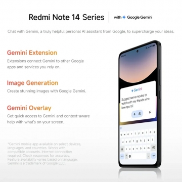 Смартфон Xiaomi Redmi Note 14 5G NFC (8 + 256 Гб, Global Version), IP64, 2 SIM-карти, Dimensity 7025-Ultra, 8 Гб RAM + 256 Гб ROM, екран 6,67'' 2400 * 1080, 120 Гц, 3 основні камери 108 МП + 8 МП + 2 МП, селфі камера 20 МП, акумулятор 5110 мА/г, 45 Вт, стереодинаміки, сканер відбитків пальців, Wi-Fi, Bluetooth 5.3, GPS, NFC / Google Pay, OTG, ІЧ порт, USB Type-C, HyperOS, Android 14, УКРАЇНСЬКА МОВА, GOOGLE PLAY, Київ, Киев