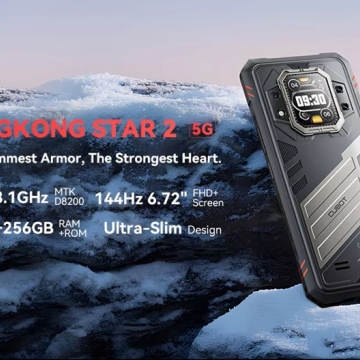 Захищений смартфон Cubot Kingkong Star 2 (12 + 256 Гб), захищений смартфон (IP68/IP69K, MIL-STD-810H), 2 SIM-карти, 4G LTE + 5G, Dimensity 8200, 12 Гб RAM + 256 Гб ROM, екран 6,72'' IPS 2400 * 1080, 144 Гц, другий екран на задній панелі 1,85'', 2 основні камери 100 МП + 5 МП, селфі камера 32 МП, акумулятор 5100 мА/г, 33 Вт, сканер відбитків пальців, Wi-Fi 6, Bluetooth 5.3, GPS, NFC / Google Pay, OTG, USB Type-C, Android 14, УКРАЇНСЬКА МОВА, GOOGLE PLAY, Київ, Киев