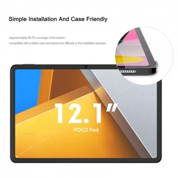 Захисне скло Glass Screen Pro+ для Xiaomi Poco Pad / Xiaomi Redmi Pad Pro Захисне скло Glass Screen Pro+ для планшетного комп'ютера Xiaomi Poco Pad / Xiaomi Redmi Pad Pro, броньоване скло, загартоване скло, товщина 0,33 мм, показник за мінералогічною шкалою твердості (шкала Мооса від 1 до 10): 9H, в 4 рази більш стійке до подряпин, ніж звичайна захисна плівка, не впливає на чутливість сенсора, не спотворює кольори, антивідблискове покриття, олеофобне покриття, Київ, Киев