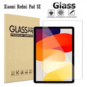 Захисне скло Glass Screen Pro+ для планшетного комп'ютера Xiaomi Redmi Pad SE, броньоване скло, загартоване скло, товщина 0,33 мм, показник за мінералогічною шкалою твердості (шкала Мооса від 1 до 10): 9H, в 4 рази більш стійке до подряпин, ніж звичайна захисна плівка, не впливає на чутливість сенсора, не спотворює кольори, антивідблискове покриття, олеофобне покриття, Київ, Киев