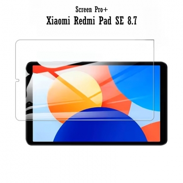 Захисне скло Glass Screen Pro+ для Xiaomi Redmi Pad SE 8.7 Захисне скло Glass Screen Pro+ для планшетного комп'ютера Xiaomi Redmi Pad SE 8.7, броньоване скло, загартоване скло, товщина 0,33 мм, показник за мінералогічною шкалою твердості (шкала Мооса від 1 до 10): 9H, в 4 рази більш стійке до подряпин, ніж звичайна захисна плівка, не впливає на чутливість сенсора, не спотворює кольори, антивідблискове покриття, олеофобне покриття, Київ, Киев