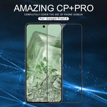 Захисне скло Nillkin CP+Pro (3D Full Glue) для смартфона Google Pixel 8, стекло сумісне з усіма чохлами Nillkin, товщина 0,33 мм, шкала Мооса 9H, в 4 рази більш стійке до подряпин, ніж захисна плівка, не впливає на чутливість сенсора, не спотворює кольори, антивідблискове покриття, олеофобне покриття, скло із закругленими краями (2.5D), набір ганчірок і протипилових стікерів, Київ, Киев