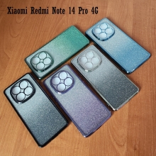 Чохол-накладка з кольоровим покриттям для смартфона Xiaomi Redmi Note 14 Pro 4G, прозорий термополіуретан, виділені кольором рама і блок камер, знімна підкладка для зміни кольору задньої панелі, додатковий захист кутів смартфона «повітряними подушками», накладка на кнопки регулювання гучності, Київ, Киев