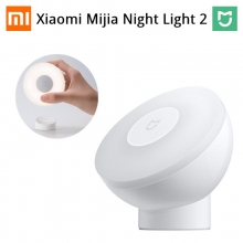 Нічник із датчиком руху Xiaomi Mijia Night Light 2, MJYD02YL, ABS пластик + полікарбонат, магнітне кріплення лампи до підставки, датчики руху і освітлення, обертання лампи на 360°, автоматичне відключенея через 15 секунд за відсутності руху, 2 рівня яскравості 3 лм і 25 лм, 2800 K (тепле світло), мерехтіння відсутнє, Київ, Киев