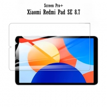 Захисне скло Glass Screen Pro+ для планшетного комп'ютера Xiaomi Redmi Pad SE 8.7, броньоване скло, загартоване скло, товщина 0,33 мм, показник за мінералогічною шкалою твердості (шкала Мооса від 1 до 10): 9H, в 4 рази більш стійке до подряпин, ніж звичайна захисна плівка, не впливає на чутливість сенсора, не спотворює кольори, антивідблискове покриття, олеофобне покриття, Київ, Киев