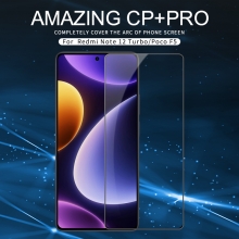 Захисне скло Nillkin CP+Pro (3D Full Glue) для смартфона Xiaomi Poco F5 / Xiaomi Redmi Note 12 Turbo, скло сумісне з усіма чохлами Nillkin, товщина 0,33 мм, шкала Мооса 9H, в 4 рази більш стійке до подряпин, ніж захисна плівка, не впливає на чутливість сенсора, не спотворює кольори, антивідблискове покриття, олеофобне покриття, скло із закругленими краями (2.5D), набір ганчірок і протипилових стікерів, Київ, Киев