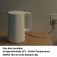 Електричний чайник Xiaomi Mijia Electric Kettle 1S, модель MJDSH03YM, безшовна колба з нержавіючої сталі AISI 304, матовий пластик, двошарова конструкція з повітряним ізоляційним прошарком між колбою і корпусом, запобігає опікам, термостат Strix (Велика Британія), функція підтримування постійної температури 55°, клавіша вмикання з підсвіткою, кнопка на ручці для відкривання кришки, кришка відкривається під кутами 30° та 70°, потрійний захист від уражения електричним струмом, 1,7 л, 1800 Вт, Київ, Киев